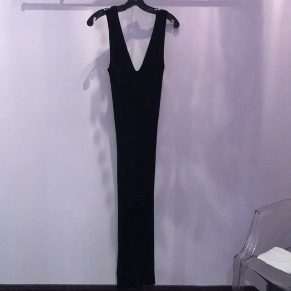 James Perse Los Angeles black ribbed dress - Picture 2 of 4
